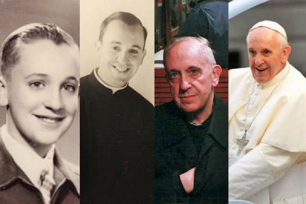Diversas estampas de la vida del papa Francisco, desde su niñez hasta su pontificado. / Foto: ANS.