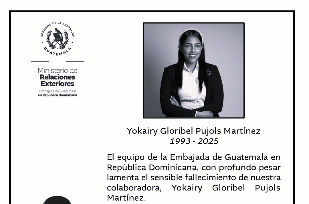 Yokairy Gloribel Pujols Martínez, colaboradora de la Embajada de Guatemala en República Dominicana, murió en el accidente de discoteca el pasado martes.