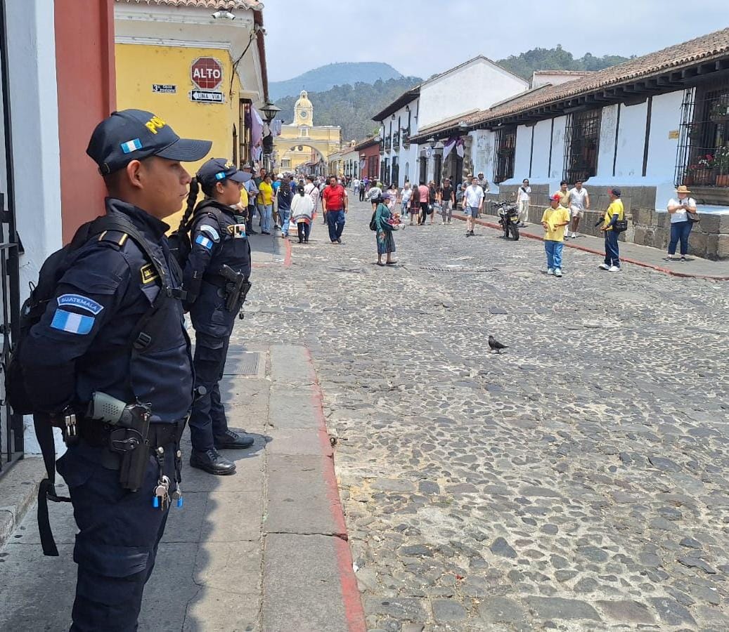 Garantizan seguridad durante el Quinto Domingo de Cuaresma en Antigua Guatemala