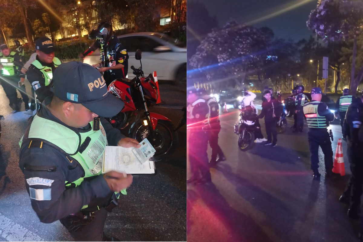 PNC neutraliza caravana de más de 400 motos e impone multas