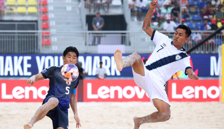 Japón frena a Guatemala en su debut en el Mundial de Futbol Playa de Seychelles 2025