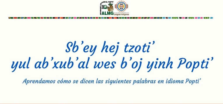 Comunidad lingüística "popti'" promueve el idioma en su página oficial./ Foto: ALMG.