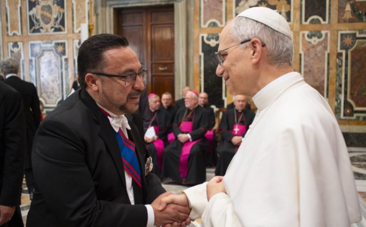 Embajada de Guatemala ante la Santa Sede participa en saludo del papa León XIV al Cuerpo Diplomático
