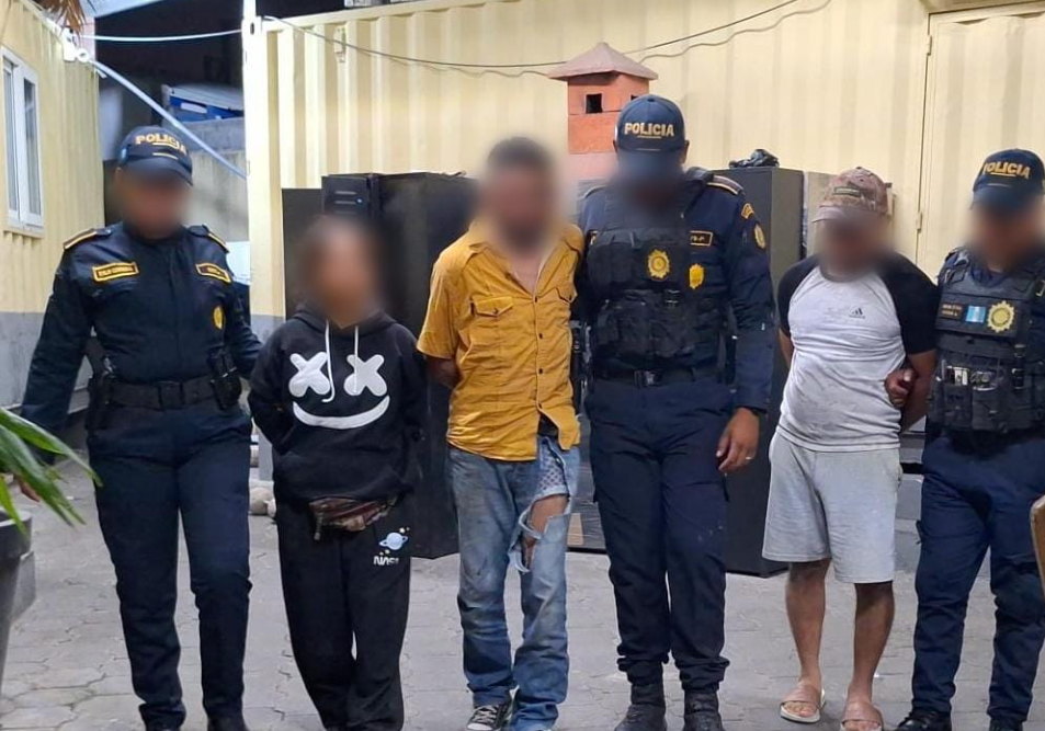 Tres integrantes del Barrio 18 capturados tras ataque armado en Villa Nueva