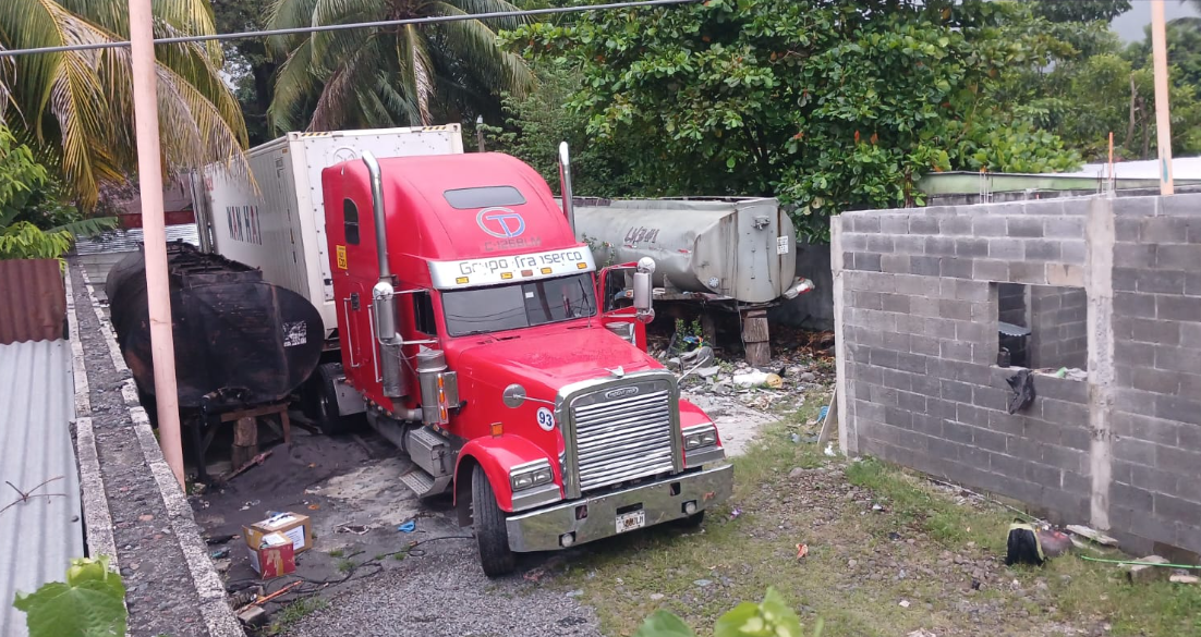 Presuntos roba furgones fueron detenidos en flagrancia en Escuintla agosto 28, 2024. / Foto: Mingob
