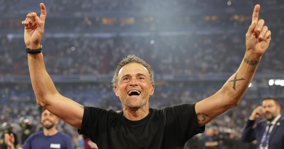 Luis Enrique dedica su segundo triplete a su hija Xana