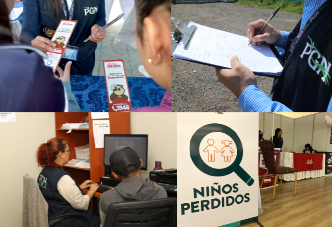 La coordinación interinstitucional es clave en la búsqueda de menores desaparecidos. / Foto: PGN