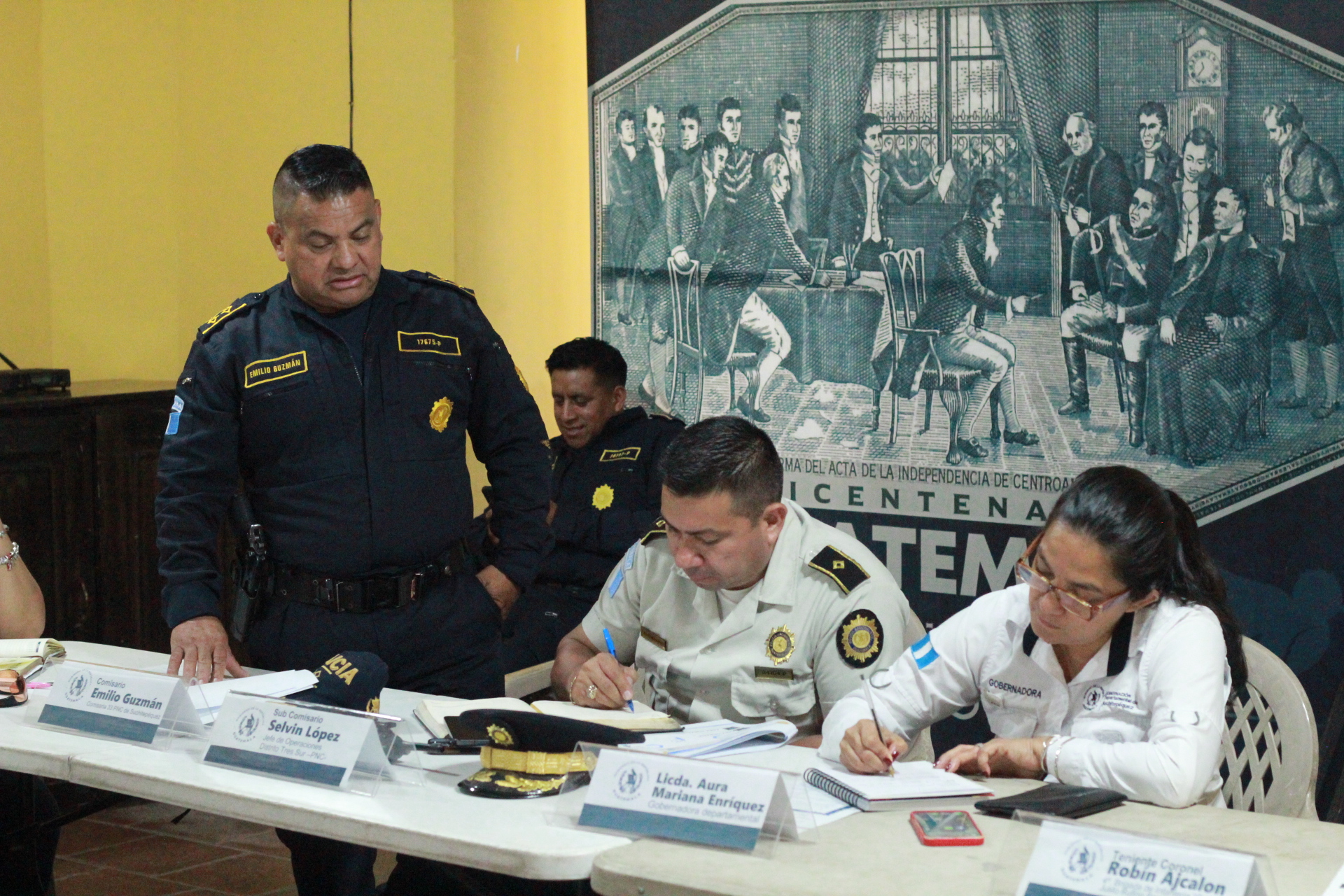 Seguimiento de las estrategias en materia de seguridad para Suchitepéquez