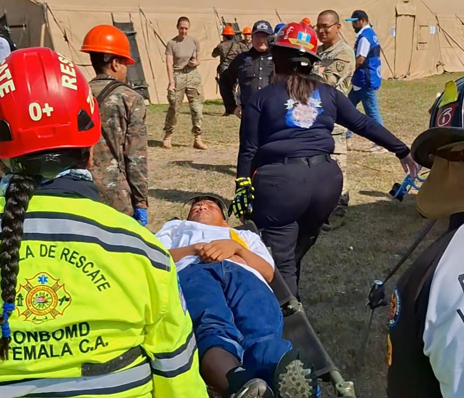 Comando Sur de los Estados Unidos apoya ejercicio de simulacro de sismo en Jutiapa