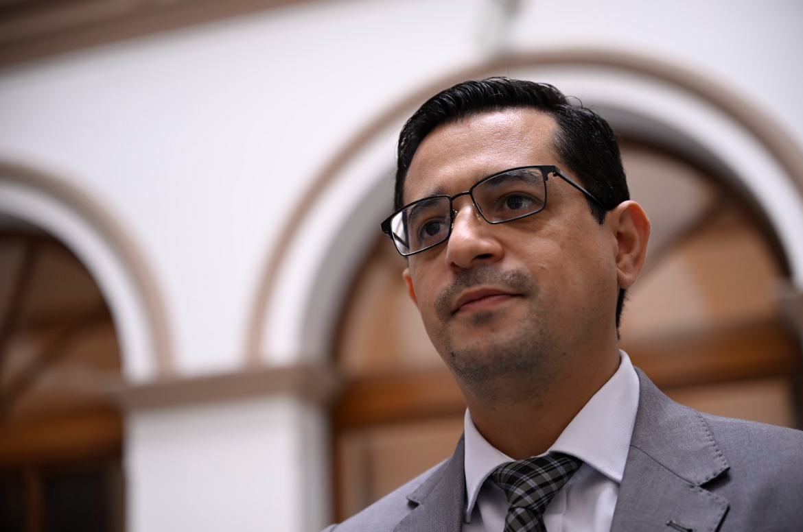 Secretario Guerrero aborda el retiro de la reserva sobre el artículo 27 de la Convención de Viena. / Foto: Archivo SCSP, Álvaro Interiano.