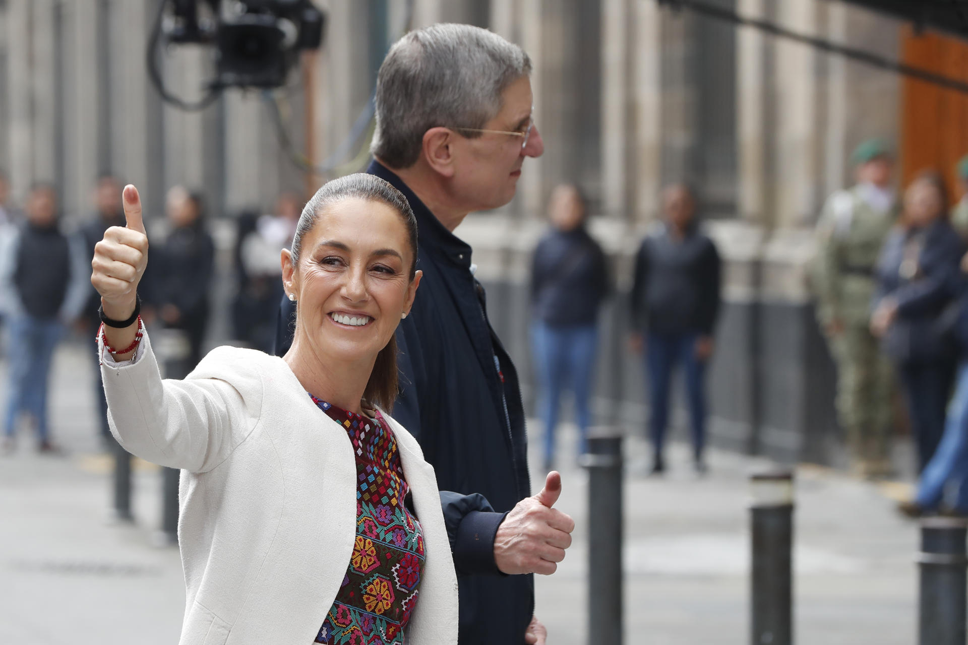 Claudia Sheinbaum ejerció su voto en los comicios por cargos judiciales. / Foto: EFE.