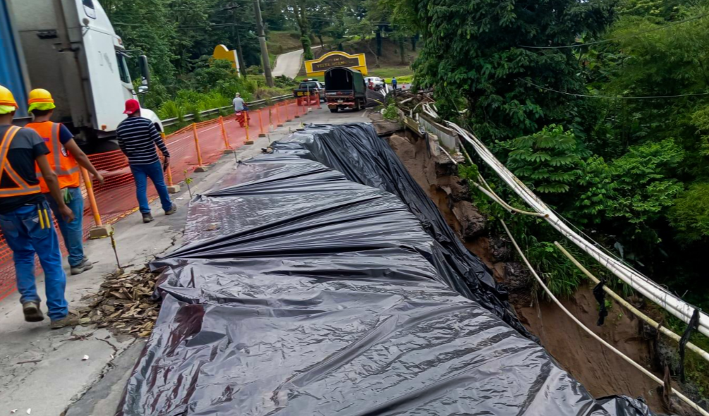 Caminos construirá un paso provisional en la ruta Cito Zarco, Retalhuleu./Foto: CIV