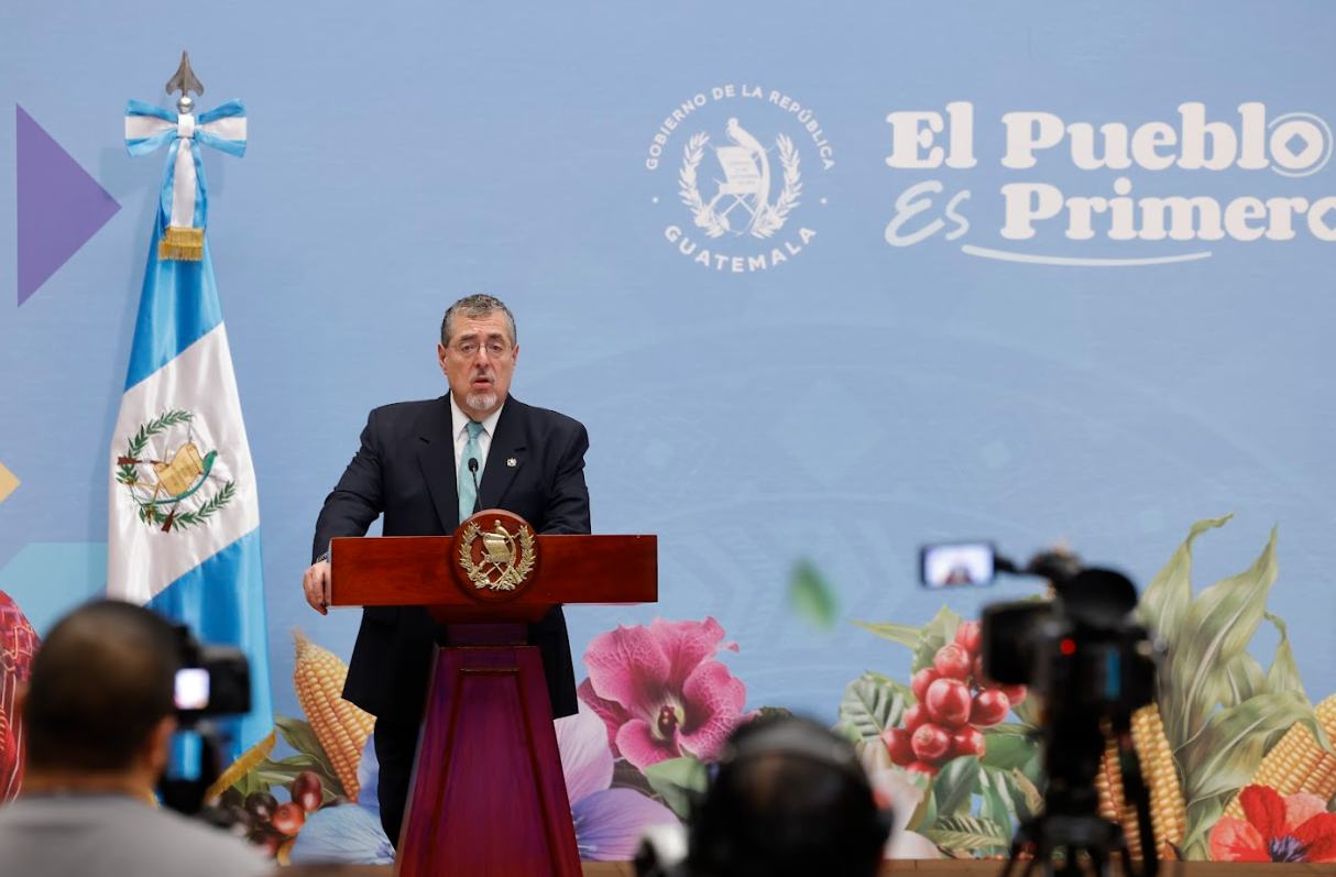 Presidente Bernardo Arévalo en conferencia de prensa. / Foto Dickens Zamora