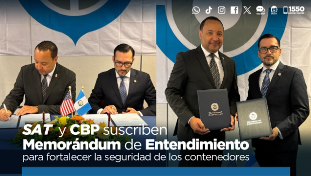 SAT y CBP suscriben memorándum de entendimiento para fortalecer la seguridad de los contendedores