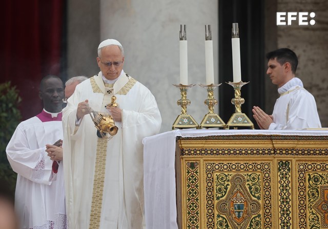 El papa León XIV encabezó este domingo la procesión por la festividad del Corpus Chisti
