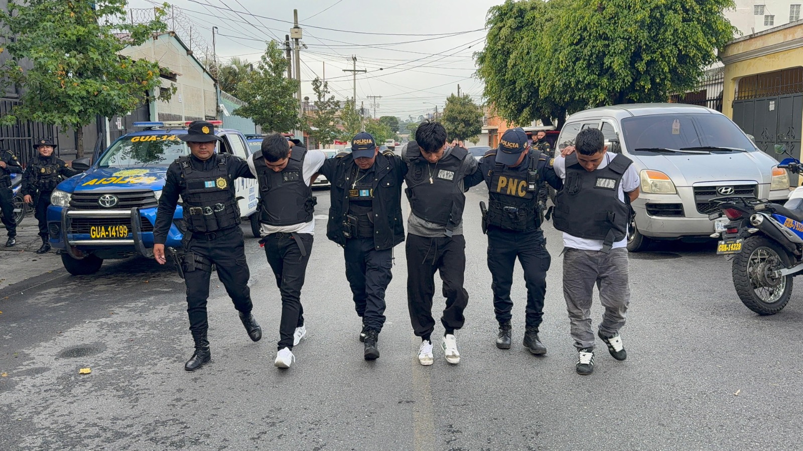 Capturan a  presuntos sicarios de mara Salvatrucha con armas de alto calibre