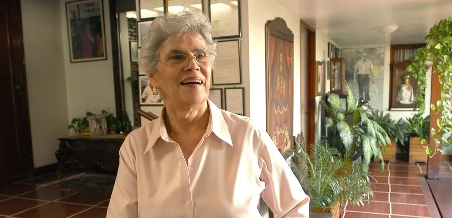 Violeta Barrios de Chamorro, la primera mujer del continente que ocupó la Presidencia, en una foto de archivo.