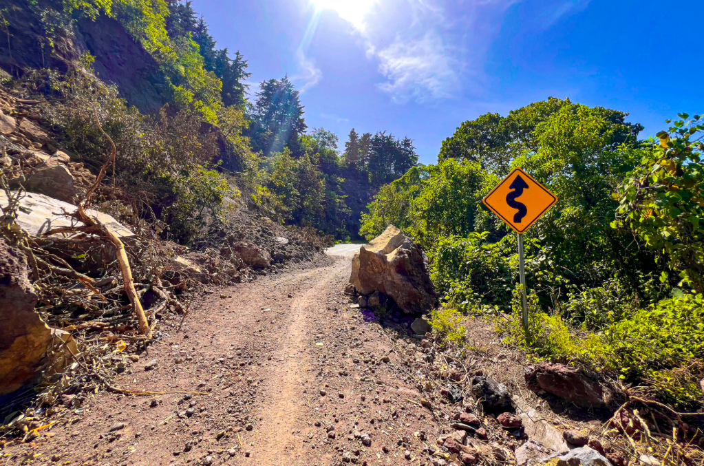 Persiste el peligro en la ruta a Santa María de Jesús. / Foto: Covial.