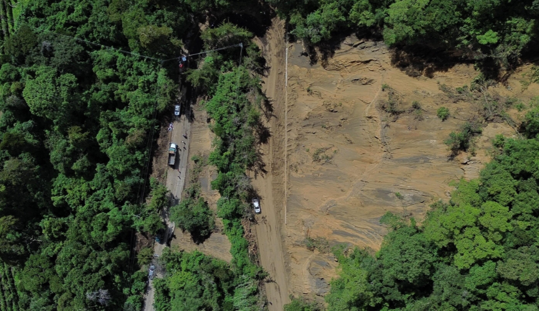Ruta de Palín a Santa María de Jesús presenta riesgo de derrumbes./Foto: CIV.