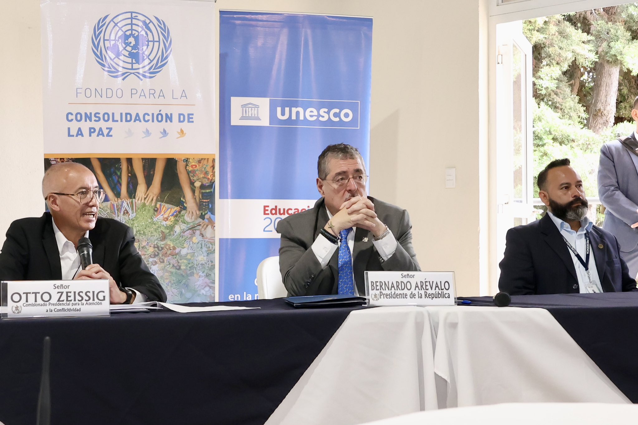 Presidente Bernardo Arévalo en evento de la Unesco. / Foto: Unesco.