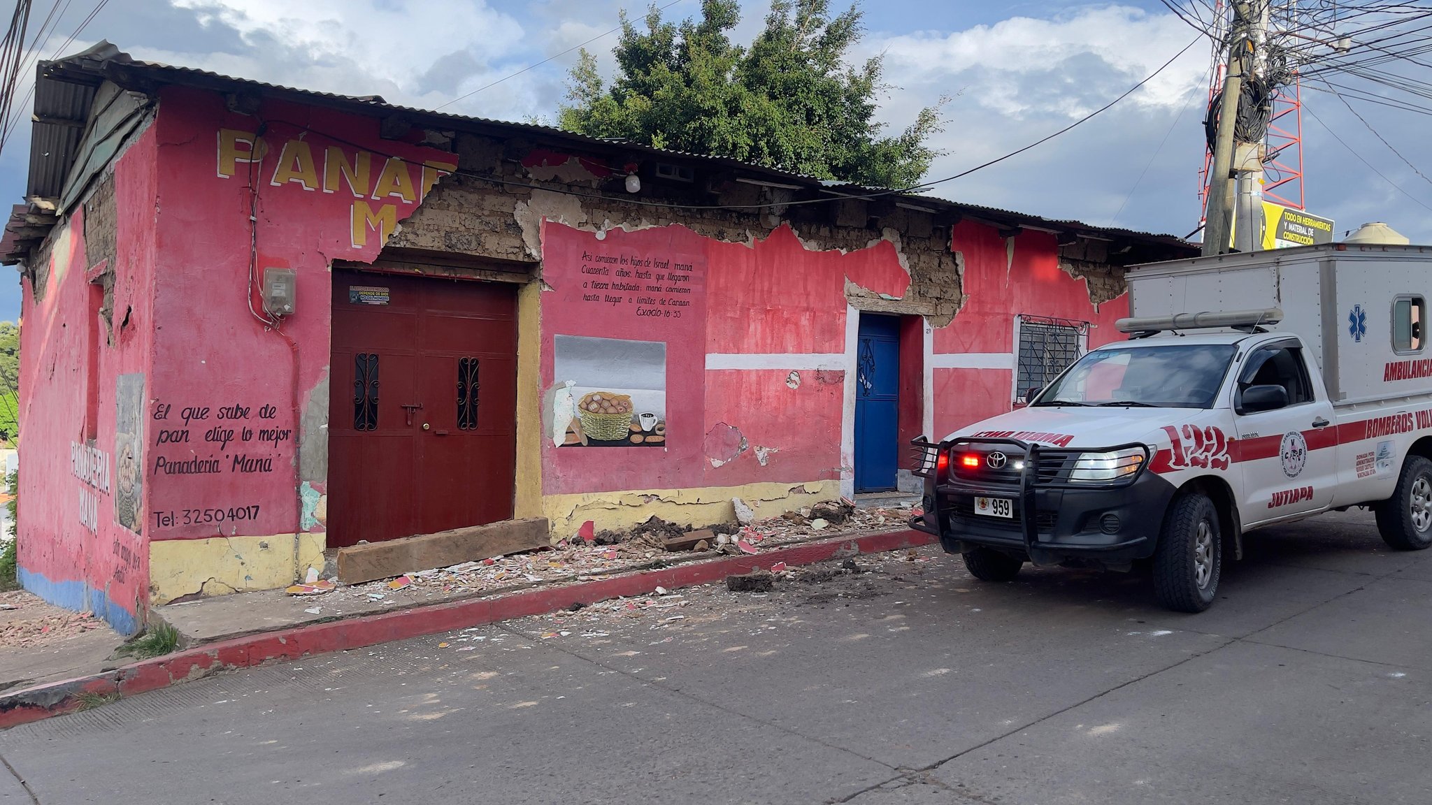 Sismos afectan a Jutiapa. / Foto: Bomberos Voluntarios.