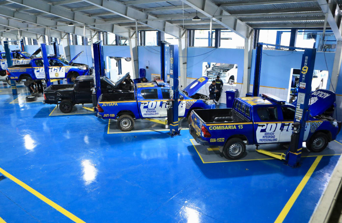 Taller de la PNC operará las 24 horas para recuperar vehículos y reforzar patrullajes