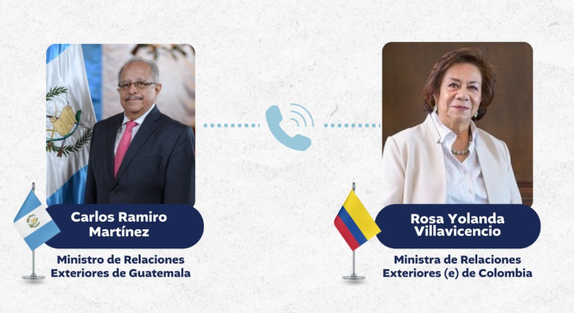 Cancilleres de Guatemala y Colombia reafirman relaciones bilaterales. / Foto: Minex.