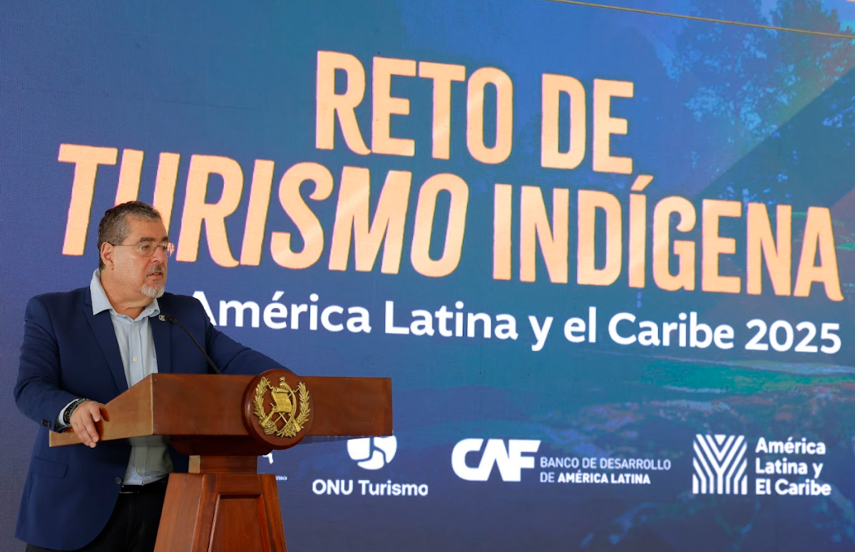 Presidente Arévalo en la presentación del Reto de Turismo Indígena para América Latina y el Caribe./Foto: Gilber García.