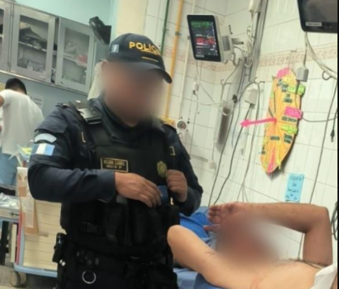 La intervención policial impidió que el presunto sicario lograra escapar. / Foto: PNC