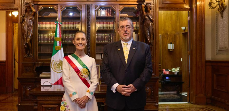 Presidentes Bernardo Arévalo y Claudia Sheinbaum se reúnen para dialogar sobre la agenda binacional