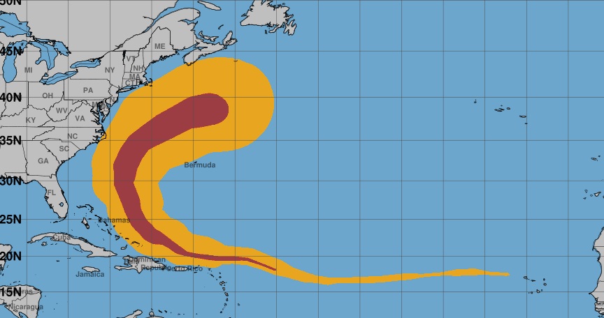 Degradado a huracán de categoría 1, Erin se encuentra al norte de la costa este de EE. UU.