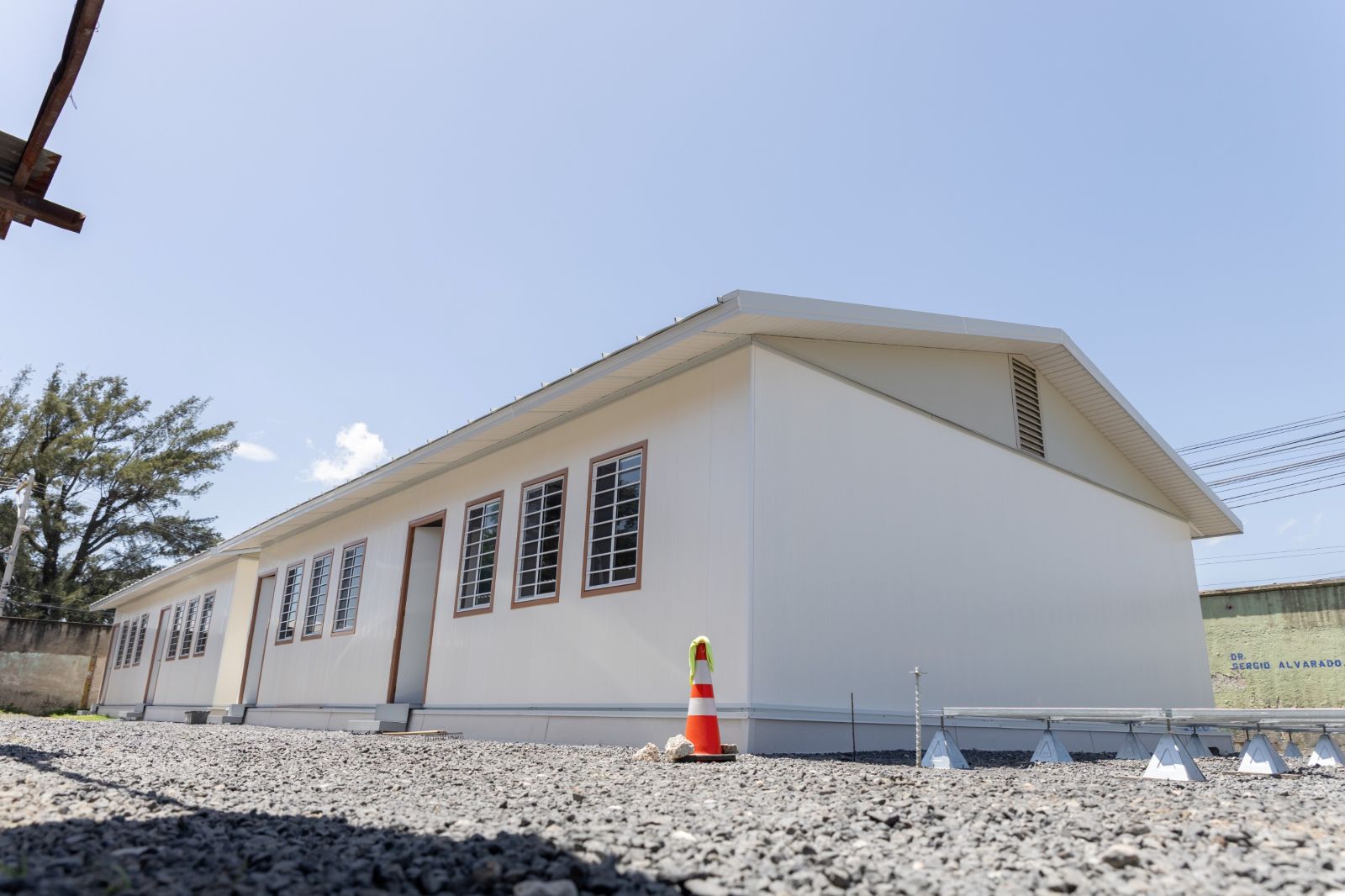Los dos módulos ya terminados y listos para que el hospital de Amatitlán empiece a atender a pacientes./Foto: CIV