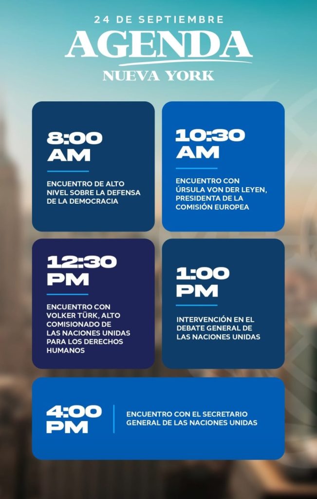 Agenda de miércoles 24 de septiembre. 