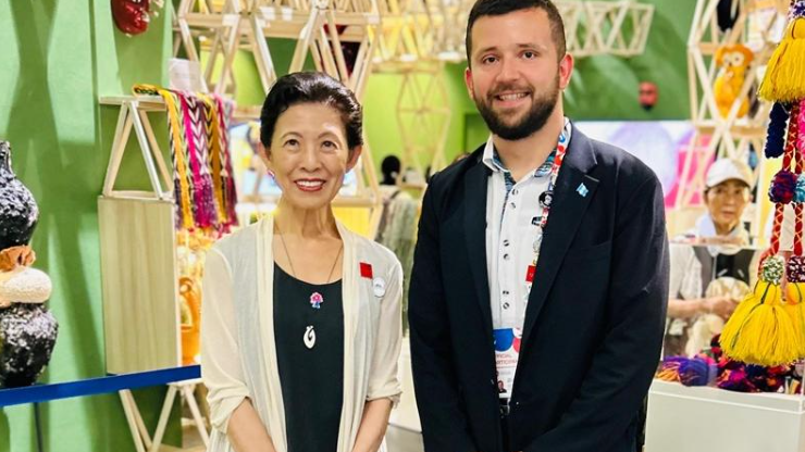 Princesa Takamado de Japón visita pabellón de Guatemala en la Expo 2025 Osaka