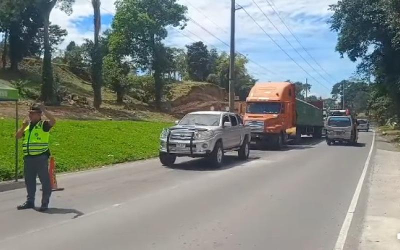 Riesgo estructural continúa en el km 189 de la ruta Cito-Zarco./Foto: Provial.