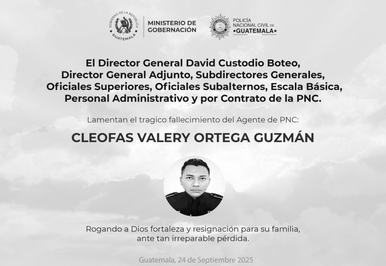 Autoridades lamentan muerte de investigador policial en cumplimiento del deber