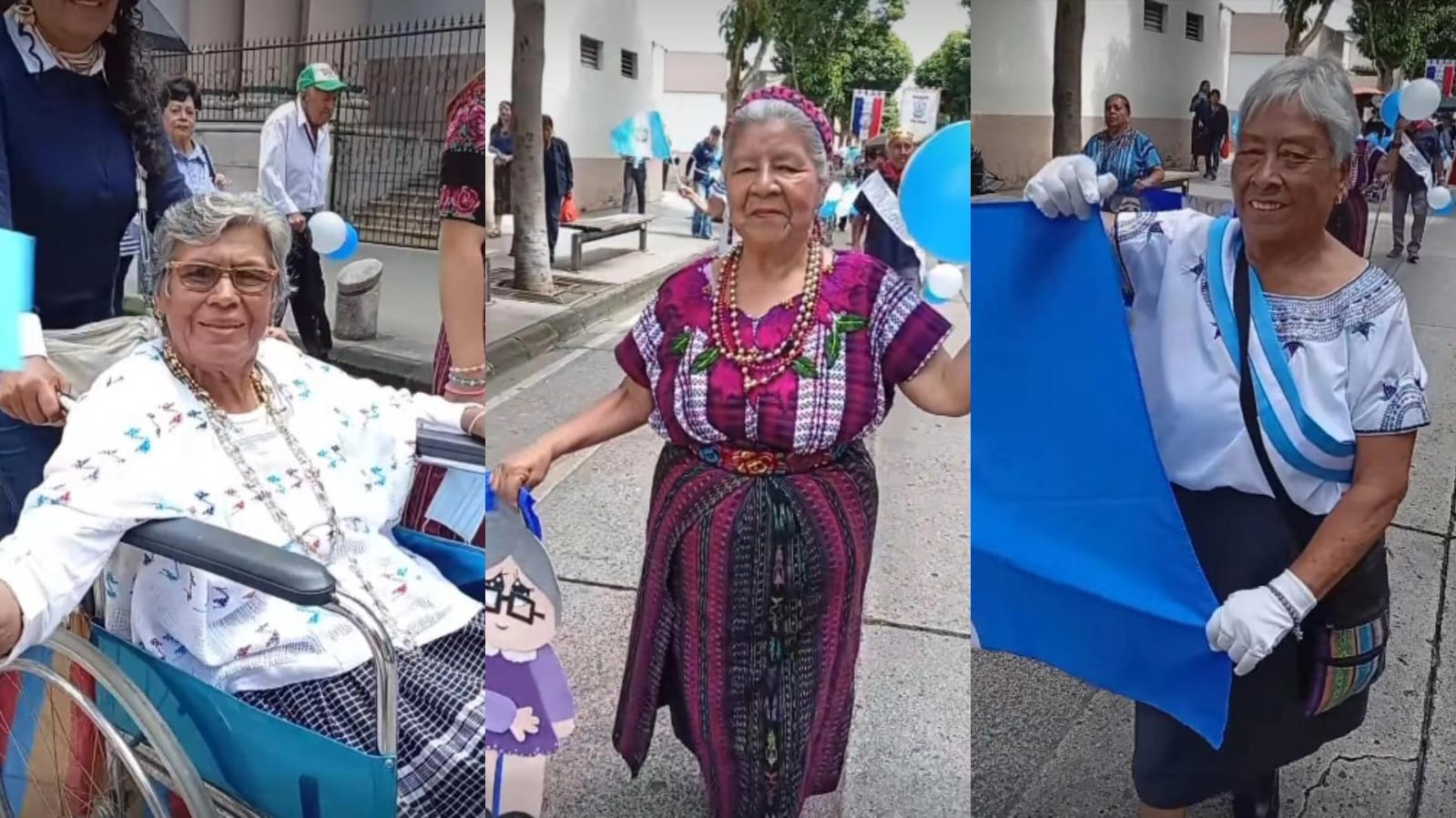 Adultos mayores de Mis Años Dorados participan en desfile cívico. / Foto: Agencia de Noticias Exprés.