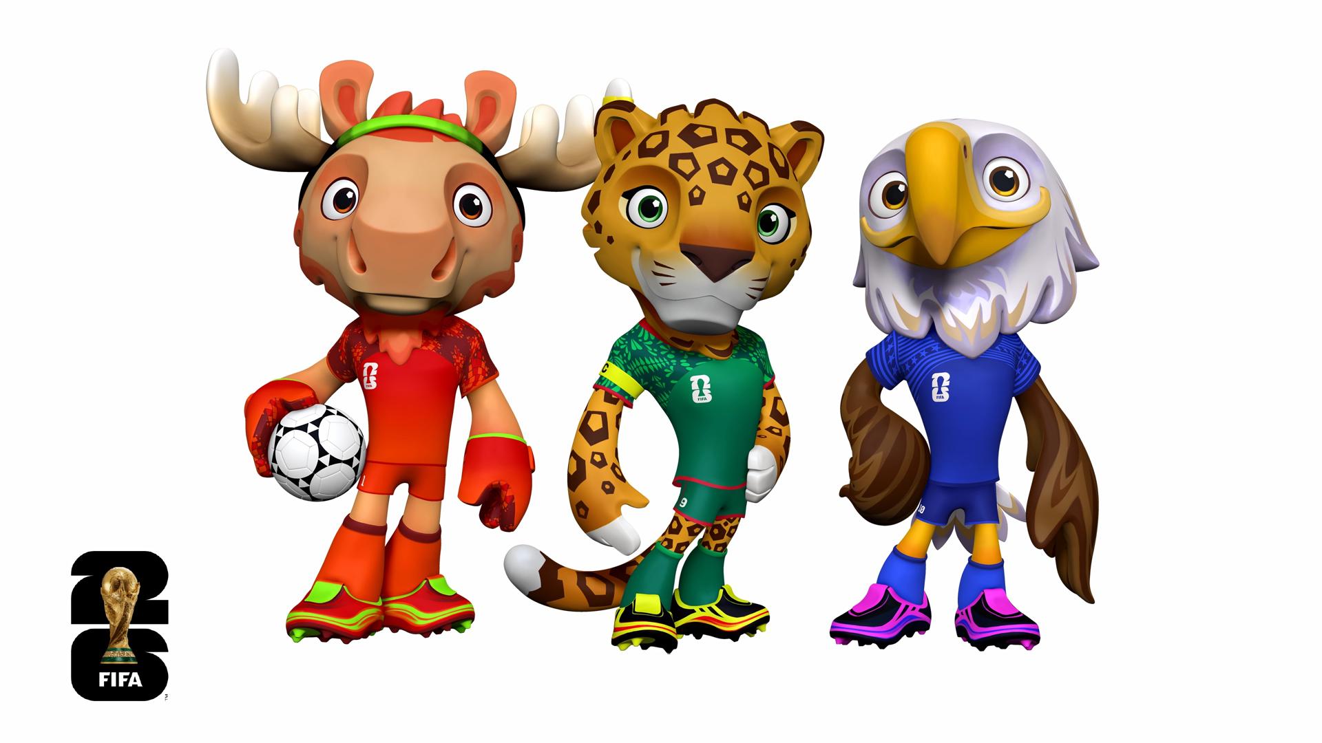 Maple, Zayu y Clutch: así son las mascotas oficiales del Mundial 2026