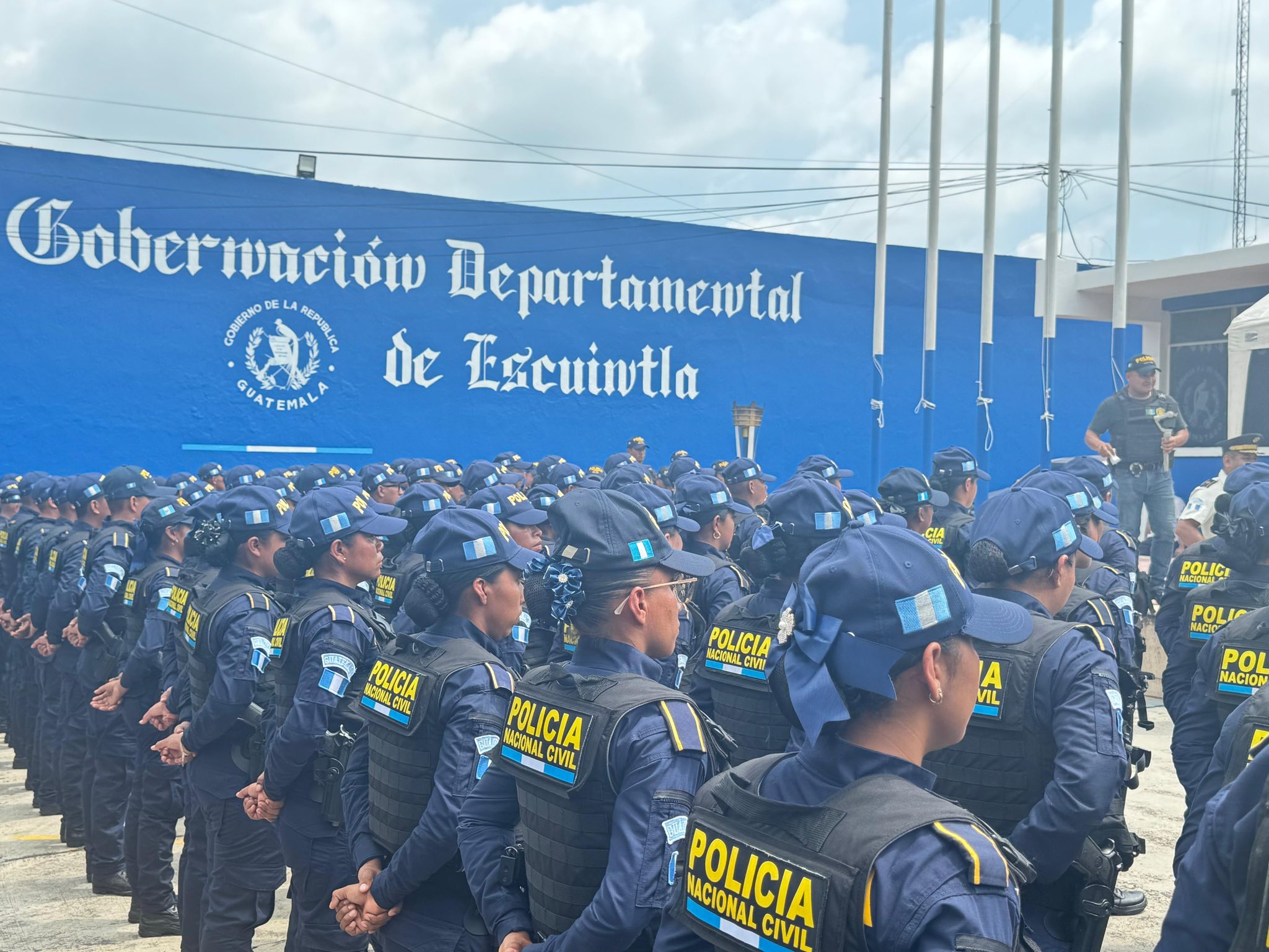 Refuerzan seguridad en Escuintla con incorporación nuevos agentes de la PNC