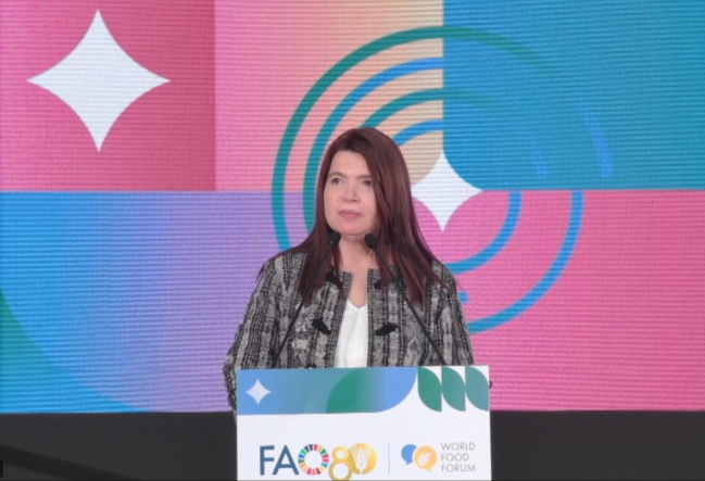 Secretaria Privada de la Presidencia, Ana Glenda Tager, participa en Foro de inversiones donde presenta el programa Rutas para el Desarrollo. / Foto: FAO