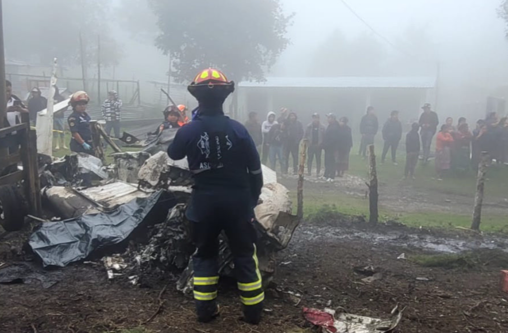 Reportan accidente aéreo en Tecpán, Chimaltenango./Foto: Asonbomd.