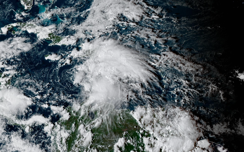 Tormenta tropical Melissa se desplaza hacia Jamaica./Foto: NOAA.