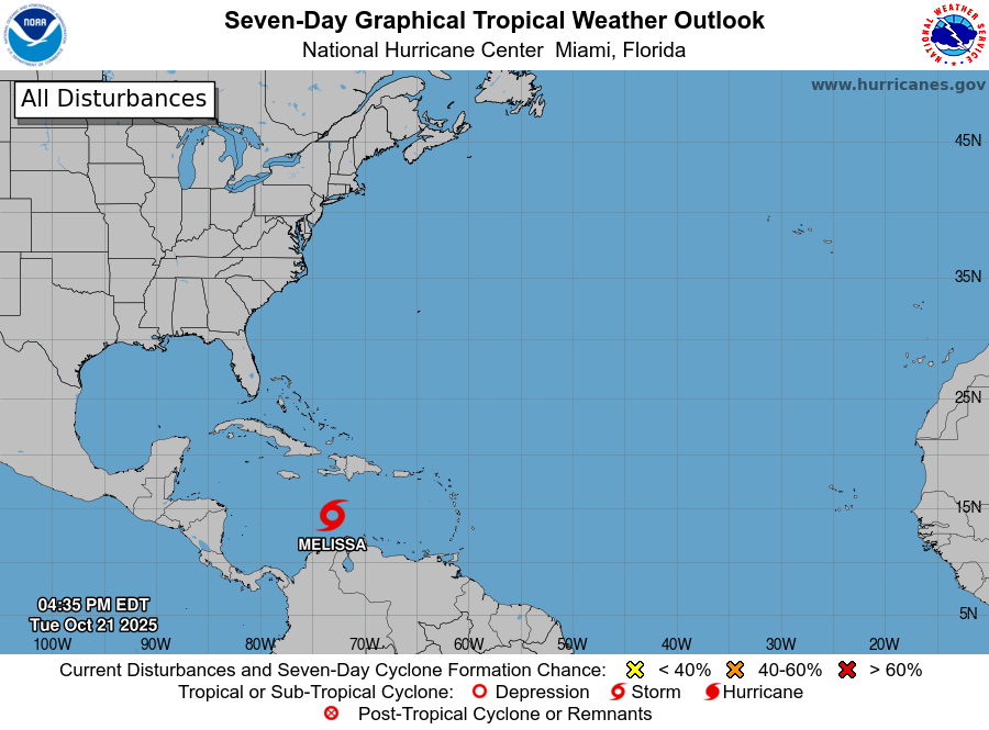 Se prevé que la tormenta Melissa golpee Haití con fuerza de huracán.
