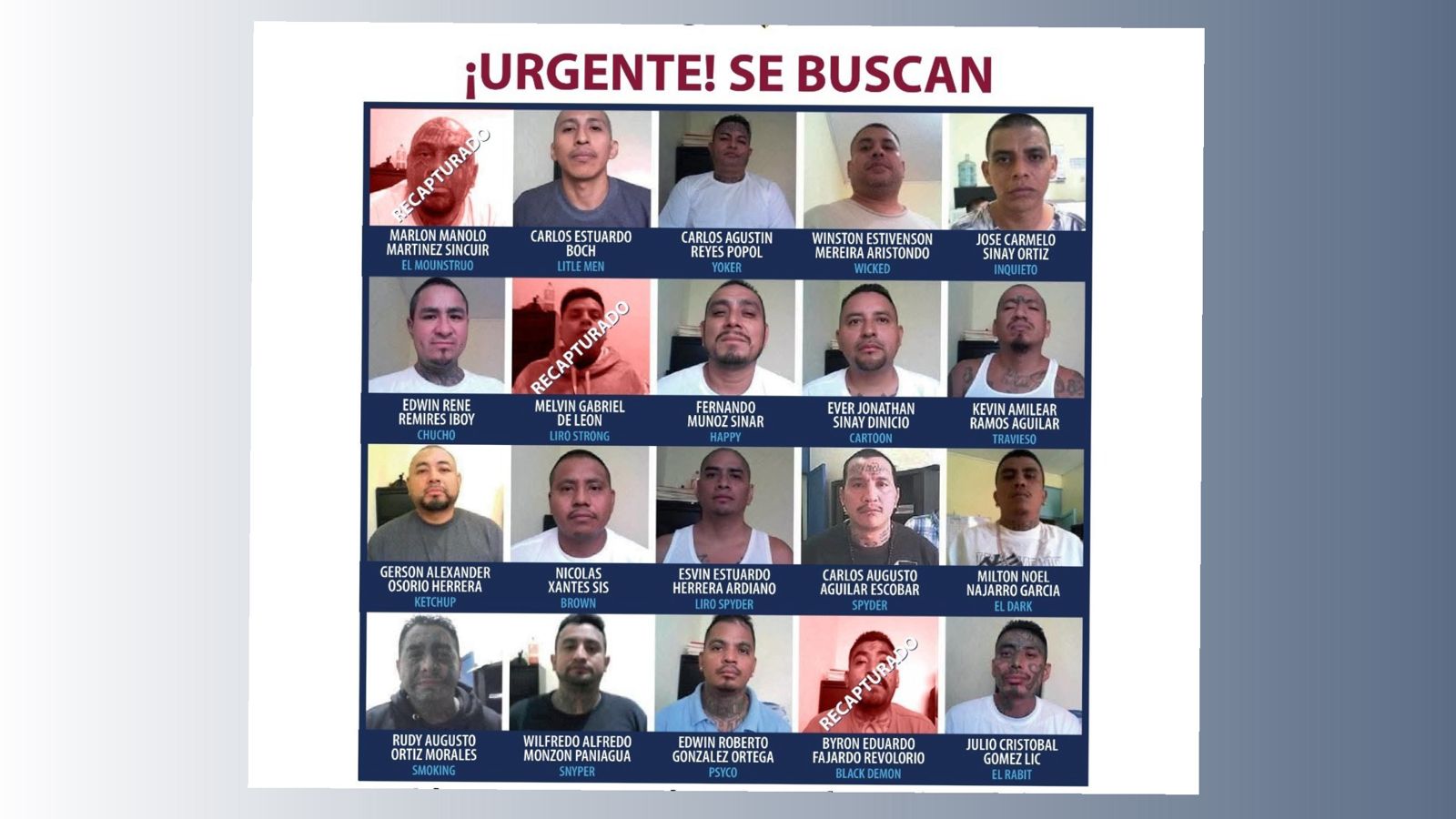 Presidente sobre los 17 fugados de Fraijanes: “Sus días en la calle están contados”