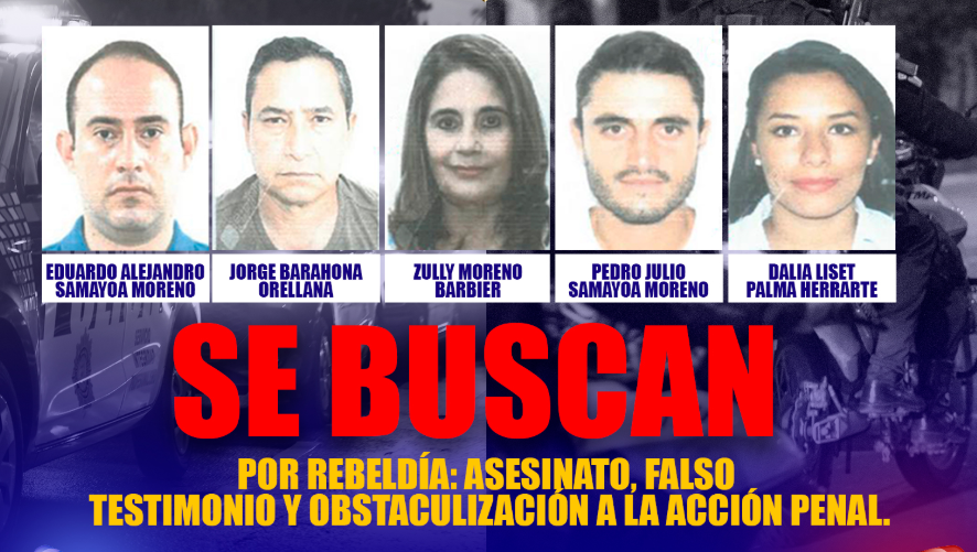 La PNC solicita la colaboración de la ciudadanía para localizar a los prófugos. / Foto: PNC.