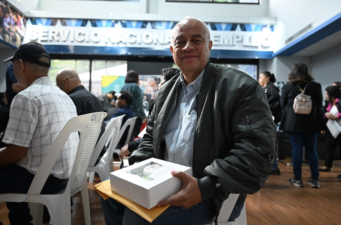 Sergio Godínez asistió a la feria de empleo para adultos mayores organizada por el Ministerio de Trabajo. (Foto: Byron de la Cruz)