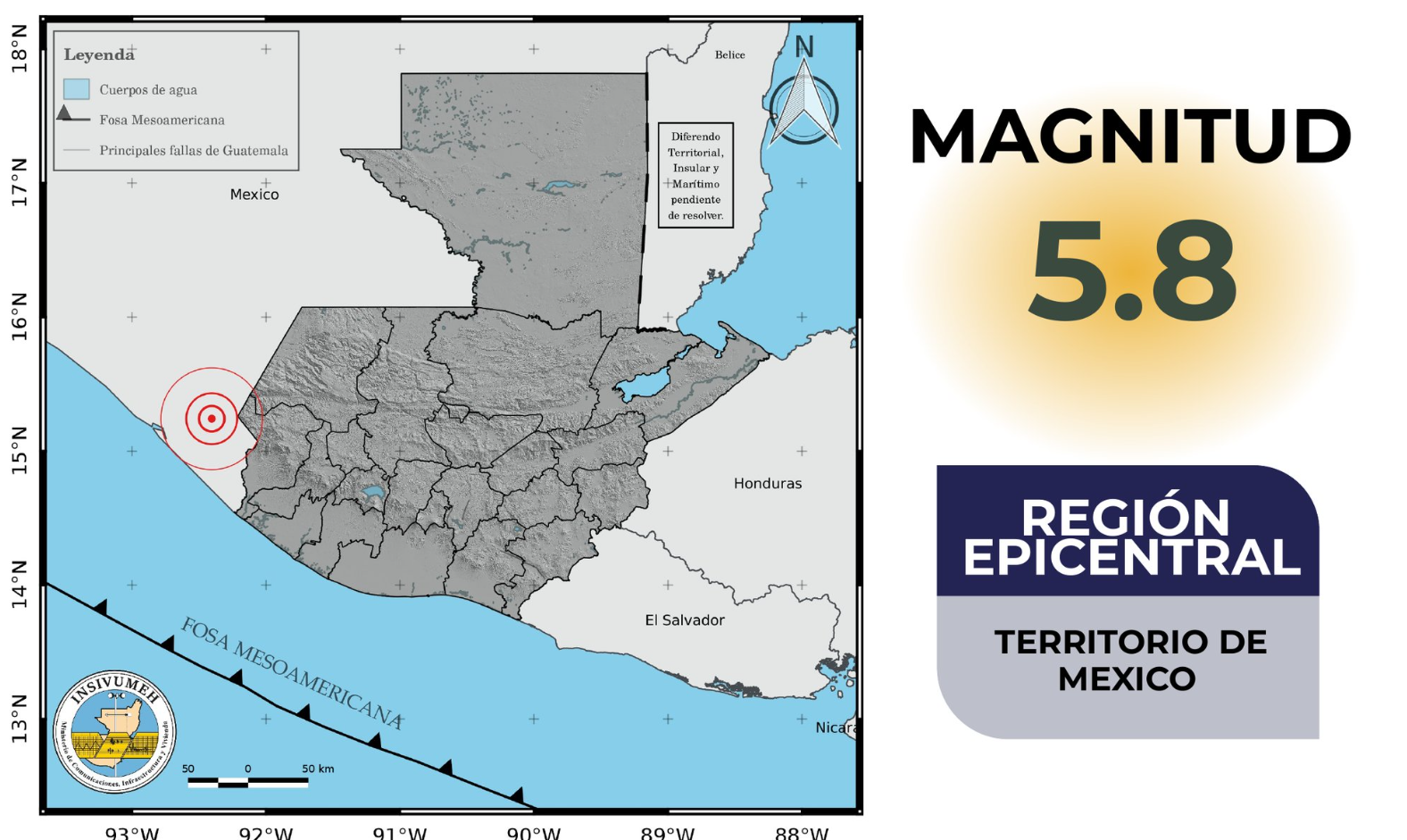 Temblor magnitud 5.8 sensible en varios puntos del país