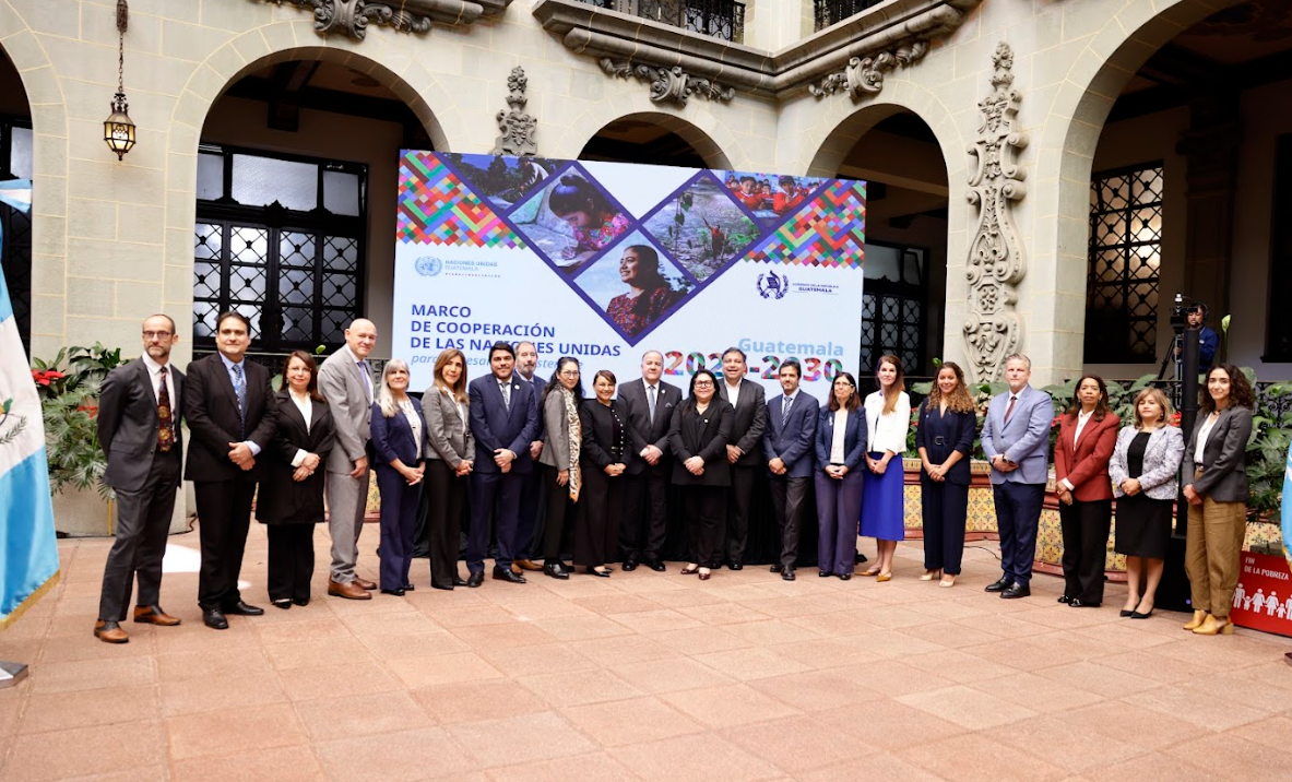 ONU presenta el Marco de Cooperación con Guatemala 2026-2030 . (Foto: Analí Camey)