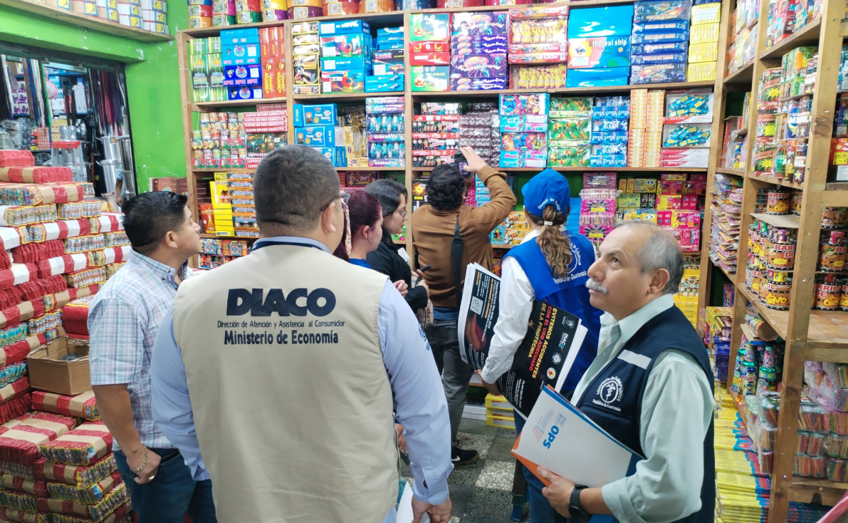 Diaco inicia operativos de inspección por venta de juegos pirotécnicos. / Foto: Diaco.
