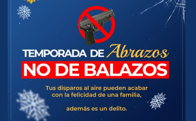 No disparos al aire en temporada navideña. / Foto: PNC.